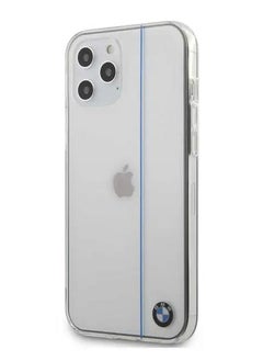 BMW PC/TPU Shiny Hard Case Blue Vertical Line for iPhone 12 / 12 Pro (6.1")  - Image 1