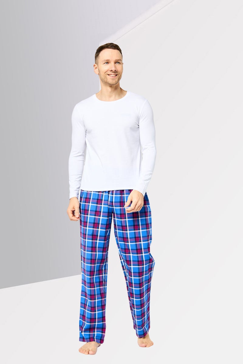 MOSCHINO Men 2 Piece Embroidered Logo Pajama Set, Multicolor - Image 3