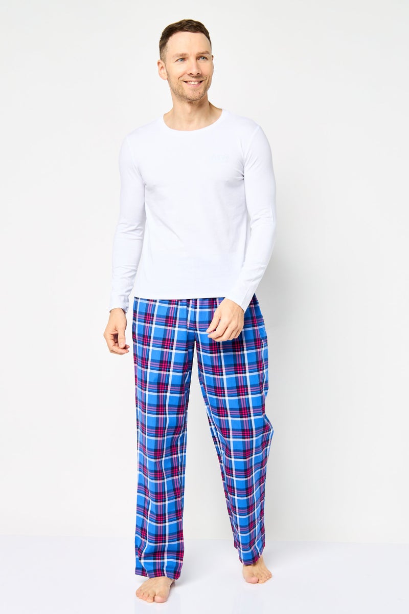 MOSCHINO Men 2 Piece Embroidered Logo Pajama Set, Multicolor - Image 1