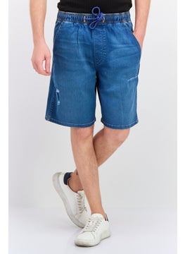 Wrangler Men Washed Denim Bermuda Short, Blue  - Image 1
