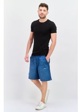 Wrangler Men Washed Denim Bermuda Short, Blue  - Image 4
