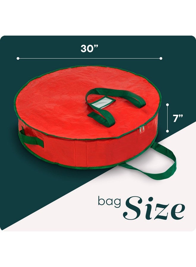 Handy Laundry Christmas Wreath Storage Bag - 30" X 7" - Durable Tarp Material, Zippered, Reinforced Handle and Easy to Slip the wreath In and Out. Protect Your Holiday Wreath from Dust, Insects, and Mois - Image 5