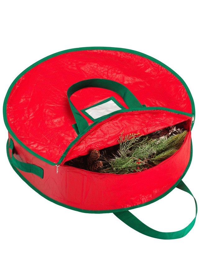 Handy Laundry Christmas Wreath Storage Bag - 30" X 7" - Durable Tarp Material, Zippered, Reinforced Handle and Easy to Slip the wreath In and Out. Protect Your Holiday Wreath from Dust, Insects, and Mois - Image 1