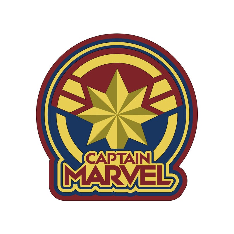 Marvel 69064 Captain Logo Soft Touch Fridge Magnet 2 inch Multi Color