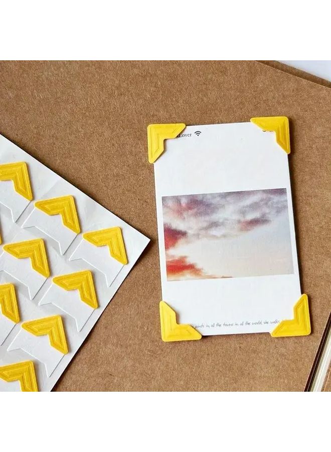 Yellow 1pc Self Adhesive Album Corner Stickers For DIY Folding Photo Albums - Image 4