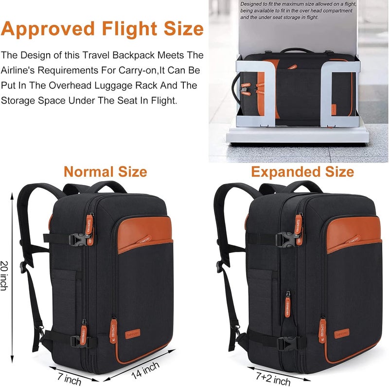 Lumesner Unisex Lumesner Travel Bussiness Laptop Backpack Carry on backpack,Travel backpack - Image 2
