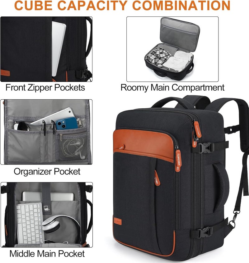 Lumesner Unisex Lumesner Travel Bussiness Laptop Backpack Carry on backpack,Travel backpack - Image 4