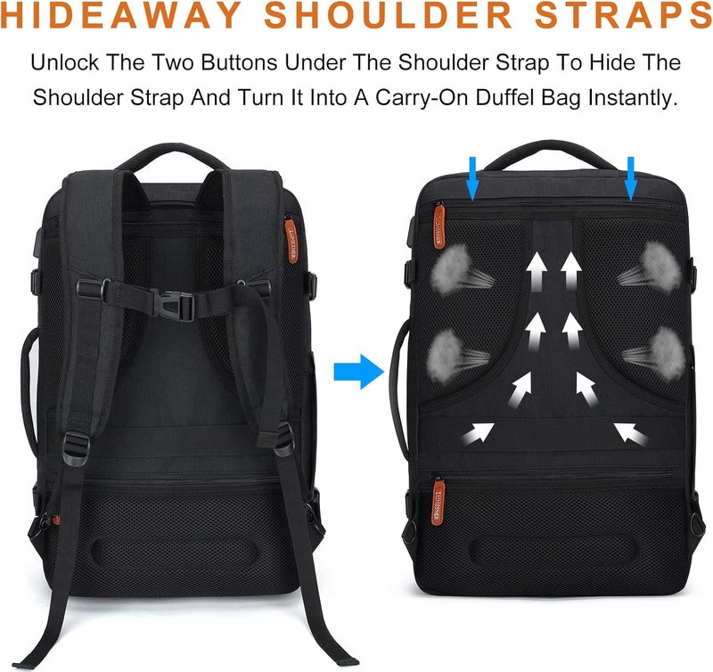 Lumesner Unisex Lumesner Travel Bussiness Laptop Backpack Carry on backpack,Travel backpack - Image 3