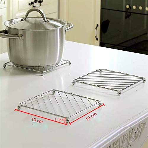 Puno PUNO Stainless Steel Kitchen Hot MatHot Utensil StandHot mats for Dining TableHot Pot Standhot mat for Kitchen3 Piece - Image 1