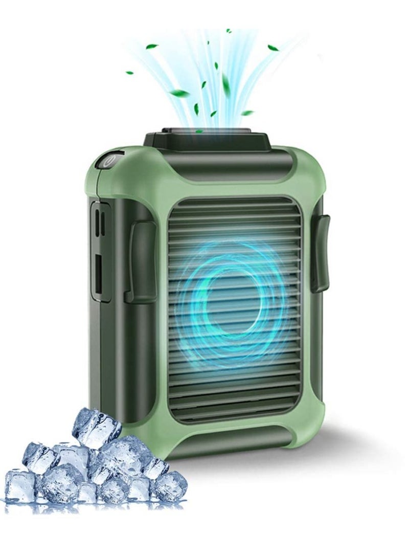 SYOSI Personal Belt Fan Clip On Waist Portable Cooling Fan USB Necklace Fan for Travel Outdoor Working Strong Airflow 3 Speeds Adjustable - Image 1