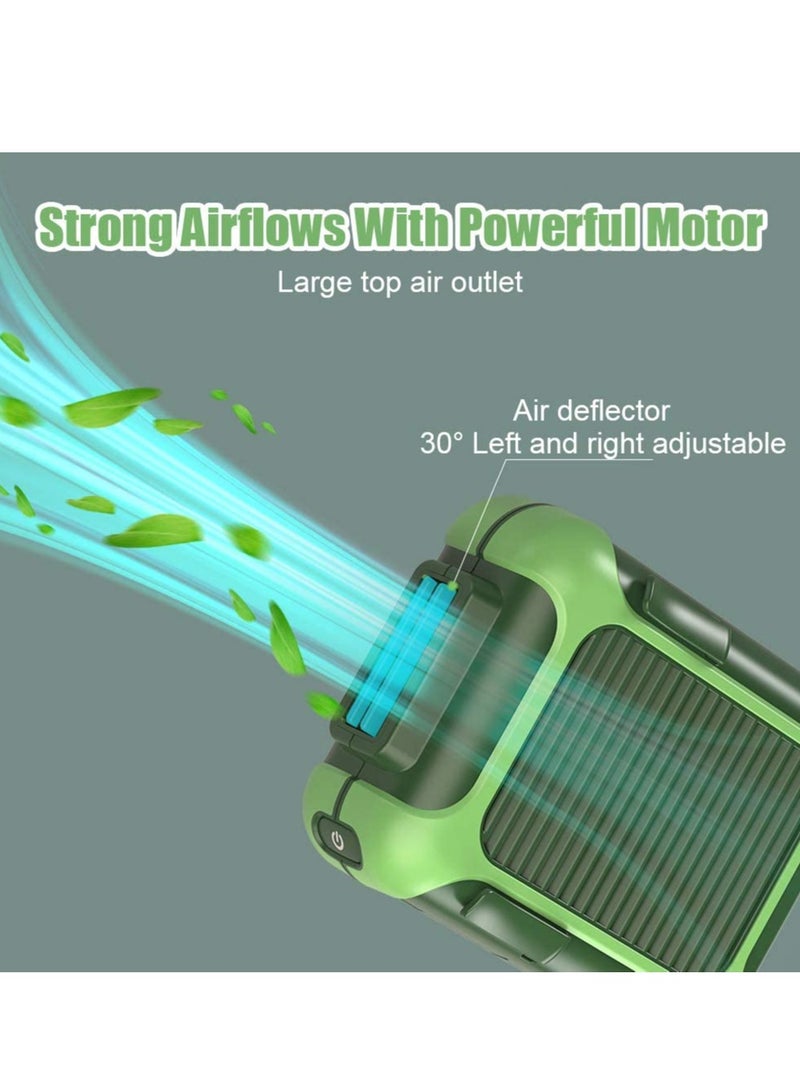 SYOSI Personal Belt Fan Clip On Waist Portable Cooling Fan USB Necklace Fan for Travel Outdoor Working Strong Airflow 3 Speeds Adjustable - Image 2