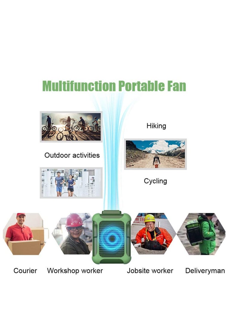 SYOSI Personal Belt Fan Clip On Waist Portable Cooling Fan USB Necklace Fan for Travel Outdoor Working Strong Airflow 3 Speeds Adjustable - Image 5