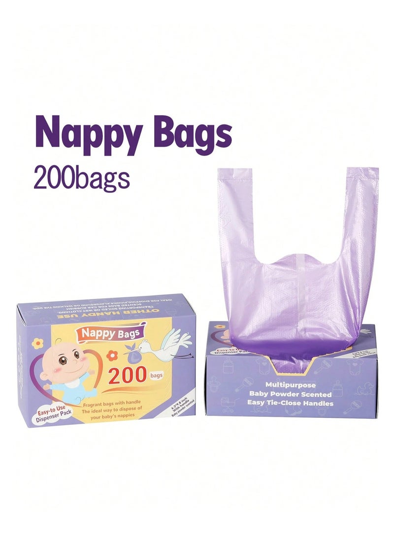 joybuy 200 Count of Unisex Baby Diaper Disposal Bags  - Image 1