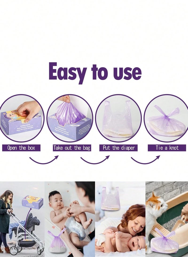 joybuy 200 Count of Unisex Baby Diaper Disposal Bags  - Image 4