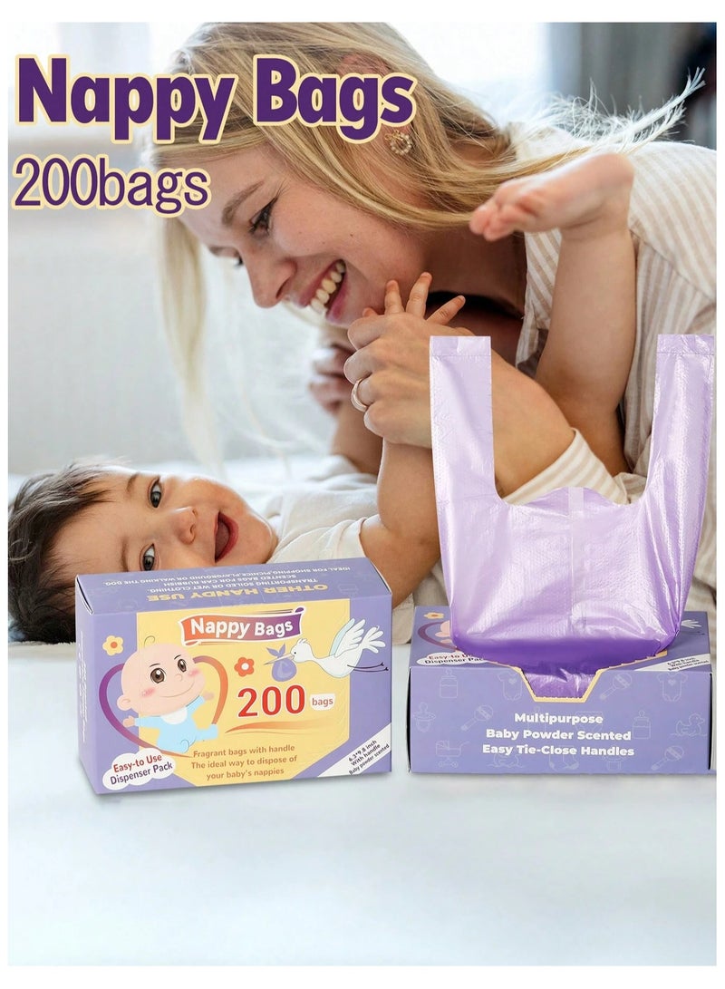 joybuy 200 Count of Unisex Baby Diaper Disposal Bags  - Image 2