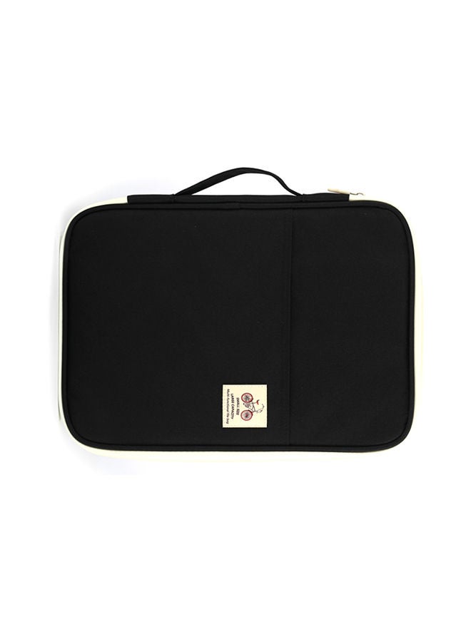 NIBEMINENT Multi-Purpose Zipper Document Storage Bag Black 