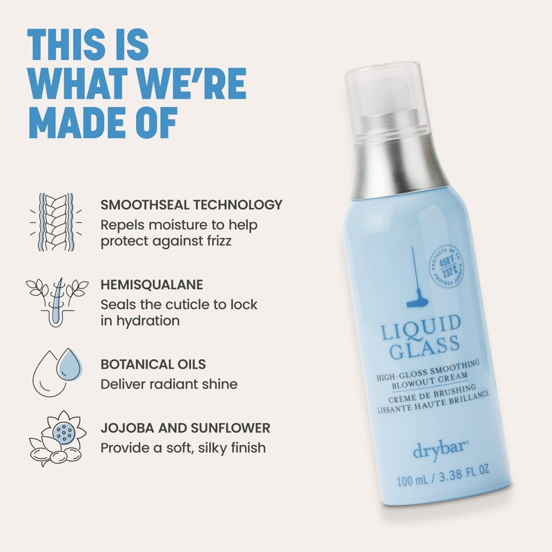 Drybar كريم تصفيف الشعر اللامع من دراي بار | يقلل من التجاعيد، ينعم الشعر، يعزز اللمعان لمظهر أكثر صحة | واقي حراري للشعر حتى 450°F - Image 3