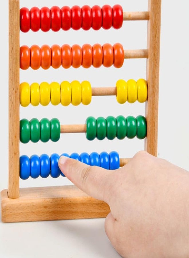 IMIKEYA Wooden Abacus for Kids - 50 Beads Counting Toy Colorful Counters for Kids Math Educational Math Counting Tool Bead Counter Game Counting Toys for Preschool Learning & Elementary School - Image 3