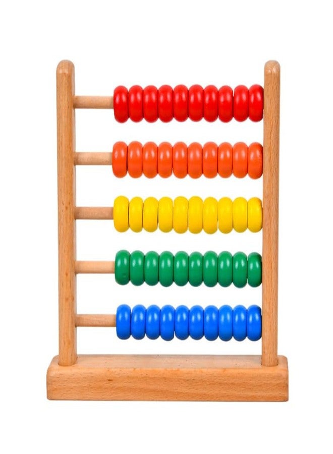 IMIKEYA Wooden Abacus for Kids - 50 Beads Counting Toy Colorful Counters for Kids Math Educational Math Counting Tool Bead Counter Game Counting Toys for Preschool Learning & Elementary School - Image 1