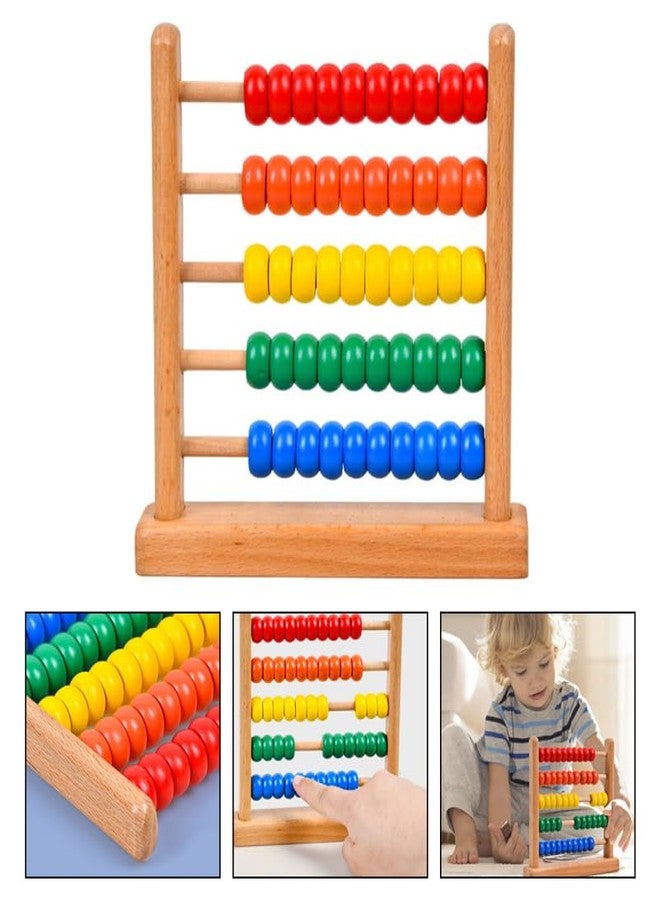 IMIKEYA Wooden Abacus for Kids - 50 Beads Counting Toy Colorful Counters for Kids Math Educational Math Counting Tool Bead Counter Game Counting Toys for Preschool Learning & Elementary School - Image 5