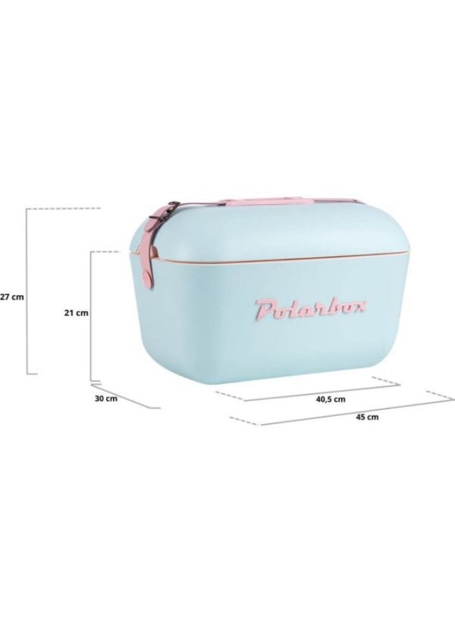 بولار بوكس صندوق فينتاج كول 20 لتر أزرق بوب - شعار وردي ازرق - Image 3