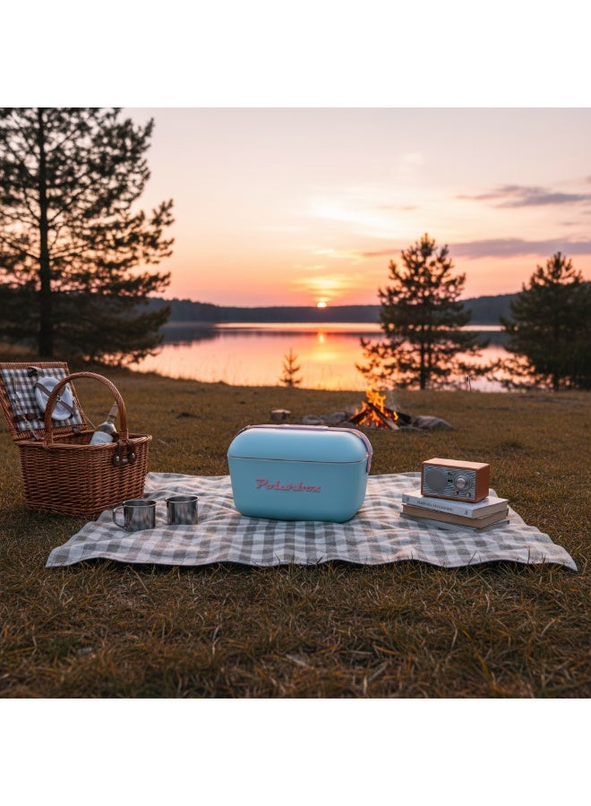 بولار بوكس صندوق فينتاج كول 20 لتر أزرق بوب - شعار وردي ازرق - Image 5