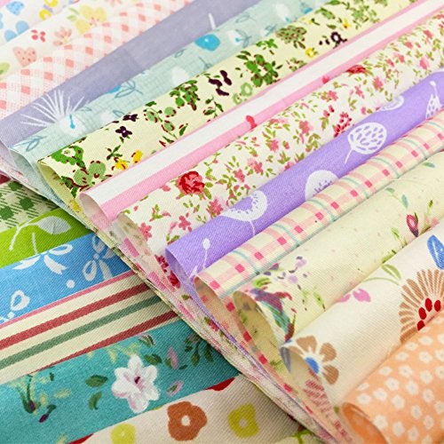 flic-flac Quilting Fabric Squares 100% Cotton Precut Quilt Sewing Floral Fabrics for Craft DIY (12 x 12 inches, 60pcs) - Image 4