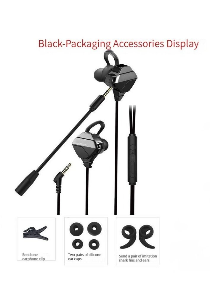M MIAOYAN M MIAOYAN Detachable External Microphone Gaming In-Ear Wired Belt Microphone for Mobile PC Gaming Headset (Black)  - Image 1