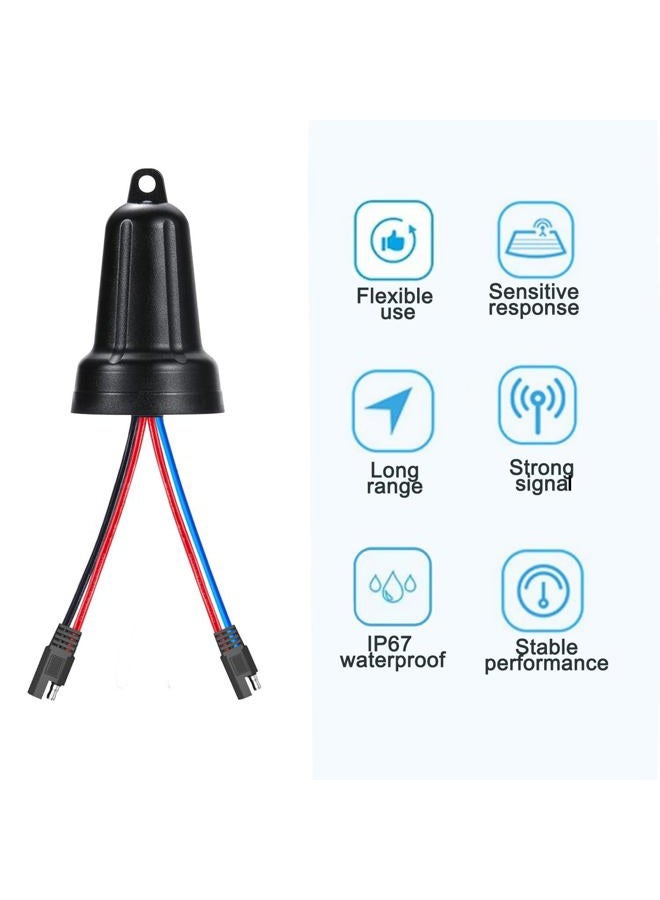 NEWNEWLIU 12V Waterproof Remote Switch,Mini Wireless Switch with SAE Connector Plug,DC5V/12V/24V/48V/10A Relay RF Remote ON/Off Switches with 328FT Long Range for Ceiling Lights,Agricultural Sprayers - Image 2