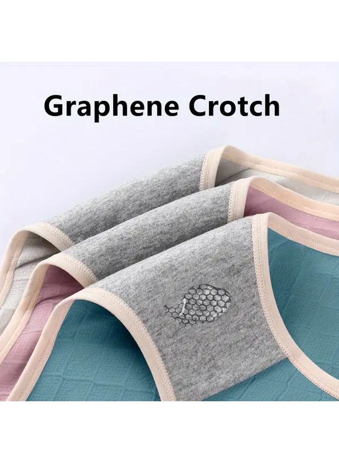 Blue High Waist Postpartum Recovery Panties 95percent Cotton Skinny Fit with Side Split for Women - Image 5