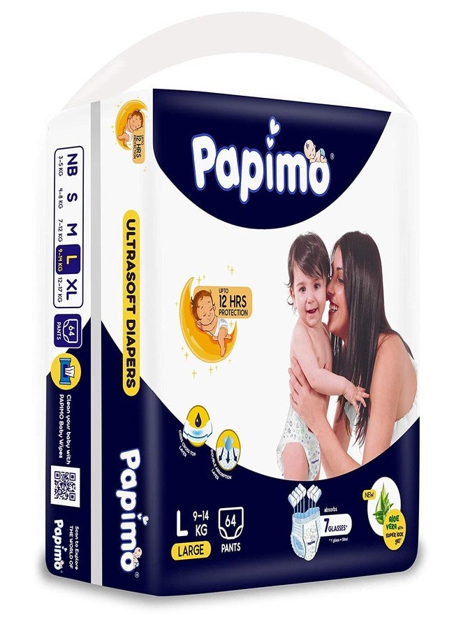 Papimo Baby Diaper Pants, L(64 Count) - Image 1