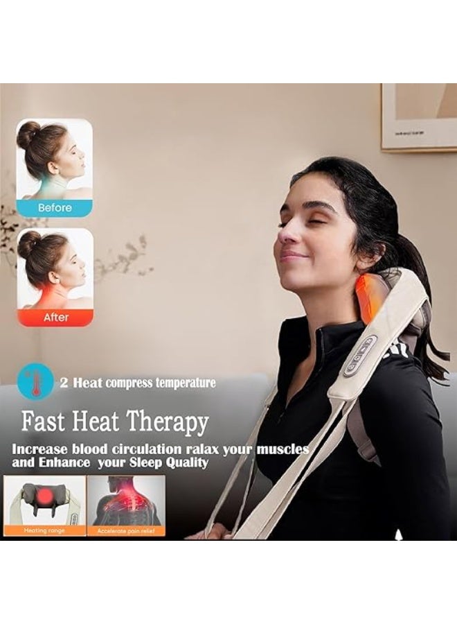 Neck & Shoulder Massager with Heat – Cordless Electric Deep Kneading Massage Pillow for Pain Relief, Rechargeable for Neck, Back, Shoulders & Legs - Image 4