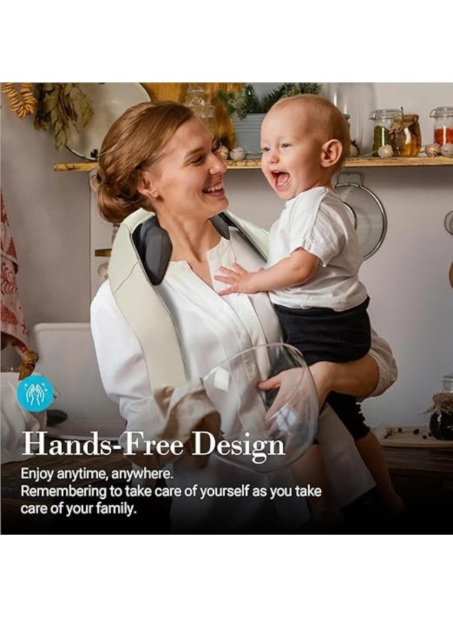 Neck & Shoulder Massager with Heat – Cordless Electric Deep Kneading Massage Pillow for Pain Relief, Rechargeable for Neck, Back, Shoulders & Legs - Image 3