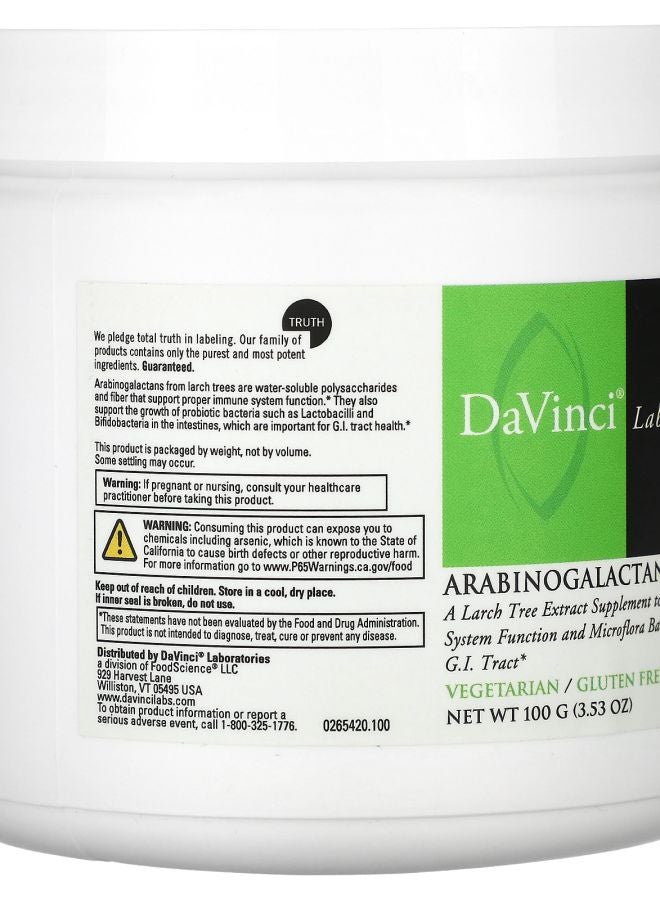 DaVinci Laboratories Arabinogalactan Powder 3.53 oz (100 g) - Image 2