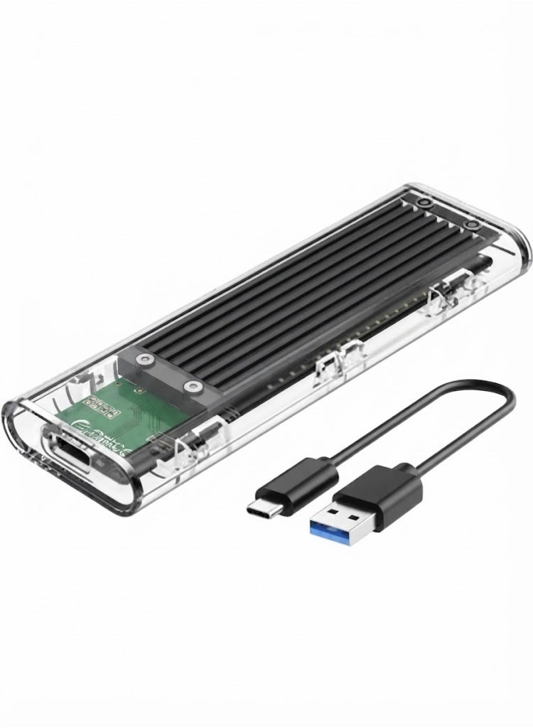 USB 3.1 M.2 SATA SSD Adapter Enclosure for NGFF M.2 B-Key and B+M Key SSDs, High-Speed External Reader Card (Not Compatible with NVMe/PCIe) - Image 1