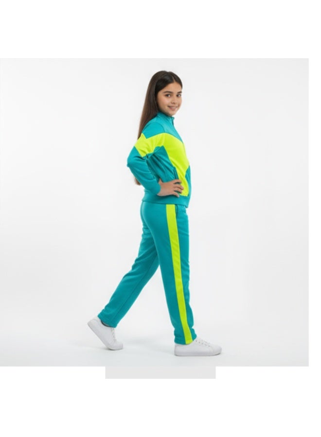 سيزار ترنج بناتي رياضي خامة سبورت مزود بسوستة من الأمام - Image 2