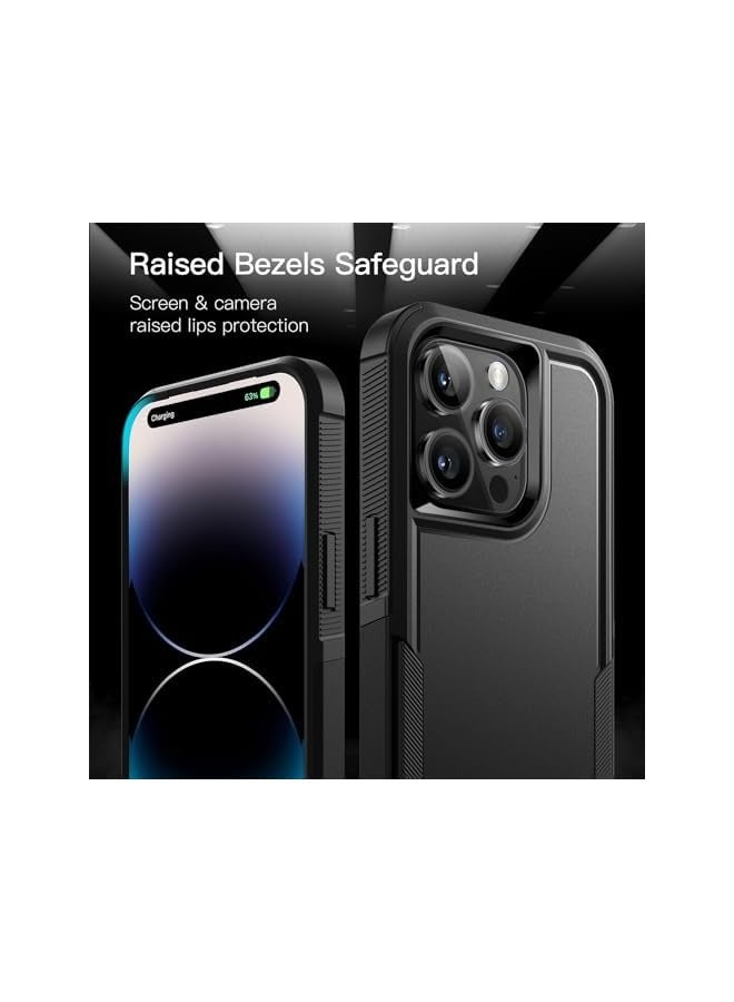 Jetech Case for iPhone 14 Pro Max 6.7-Inch, Heavy Duty Dual-Layer Rugged Protection, Shockproof Protective Tough Phone Cover with Matte Back (Black) - Image 5