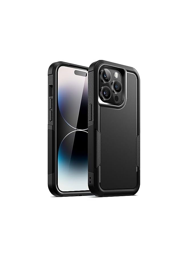 Jetech Case for iPhone 14 Pro Max 6.7-Inch, Heavy Duty Dual-Layer Rugged Protection, Shockproof Protective Tough Phone Cover with Matte Back (Black) - Image 1