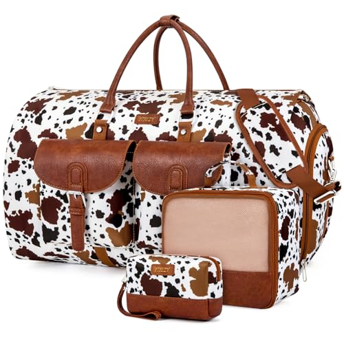 ITIEZY Garment Duffel Bag for Travel - Convertible Carry on Garment Duffel Travel Bag for Women Men Large Weekender Bag with Shoes Pouch 2 in 1 Hanging Suit Travel Duffel Bag 3pcs Set - Image 1