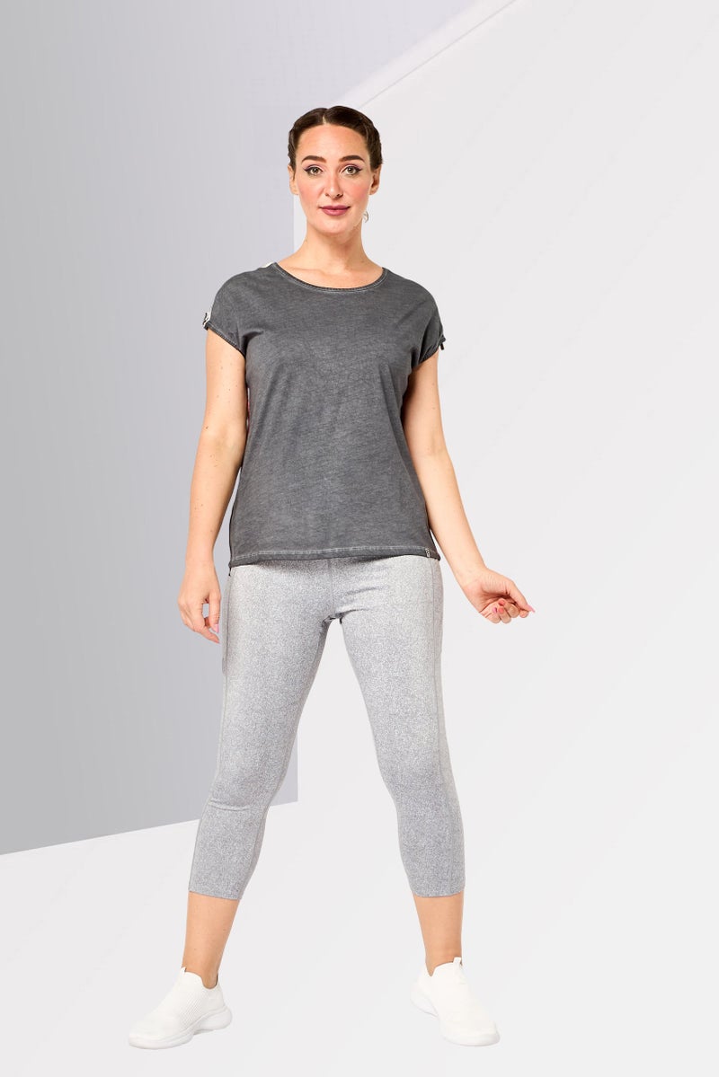 Scuderia Ferrari Women Sportswear Fit Short Sleeves Training Top, Dark Grey - Image 3