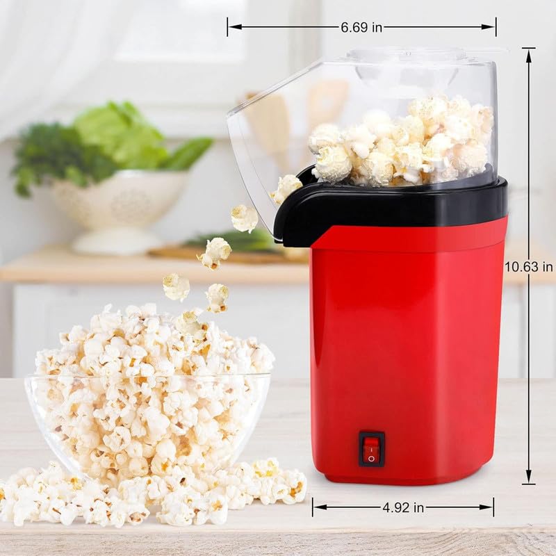 Cospex Hot Air Popcorn Machine and Home Use Electric Big Popcorn MachineAutomatic Instant Popcorn Maker Stylish Design 1200 W Electric Oil Free Maker with Measuring Cup Carnival - Image 5