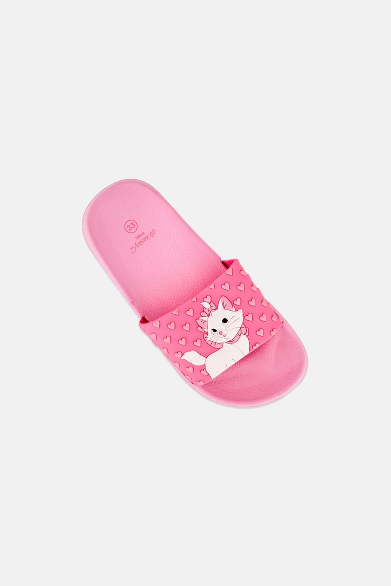 Disney Kids Girl The Aristocats Slip On Slides, Pink - Image 4