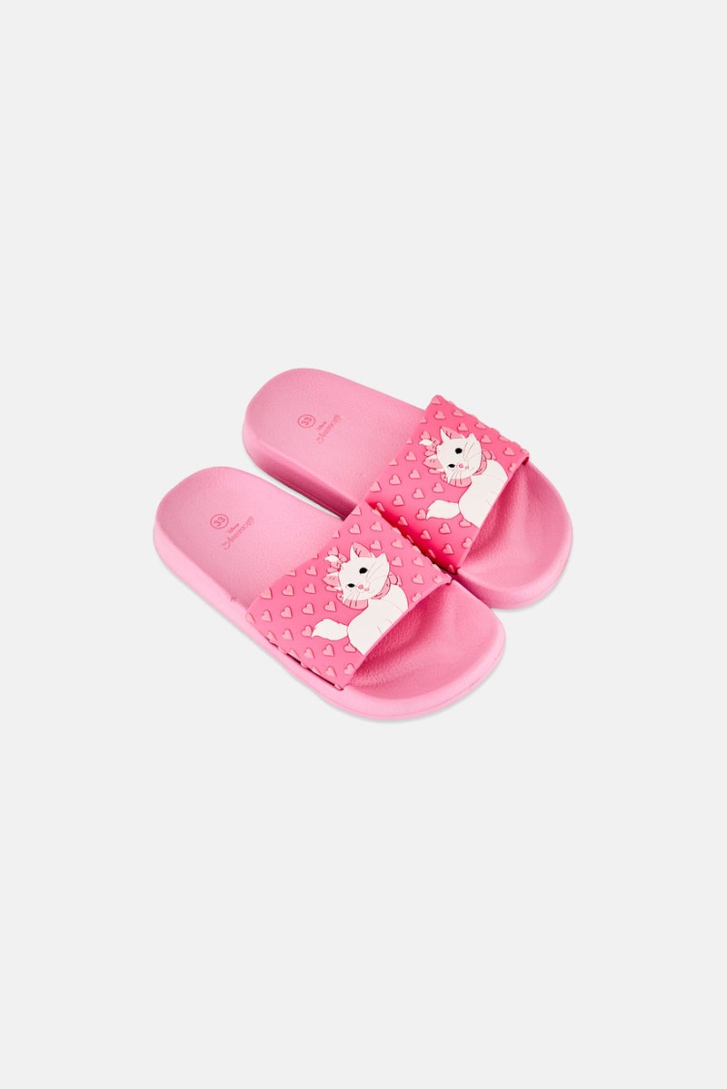 Disney Kids Girl The Aristocats Slip On Slides, Pink - Image 2