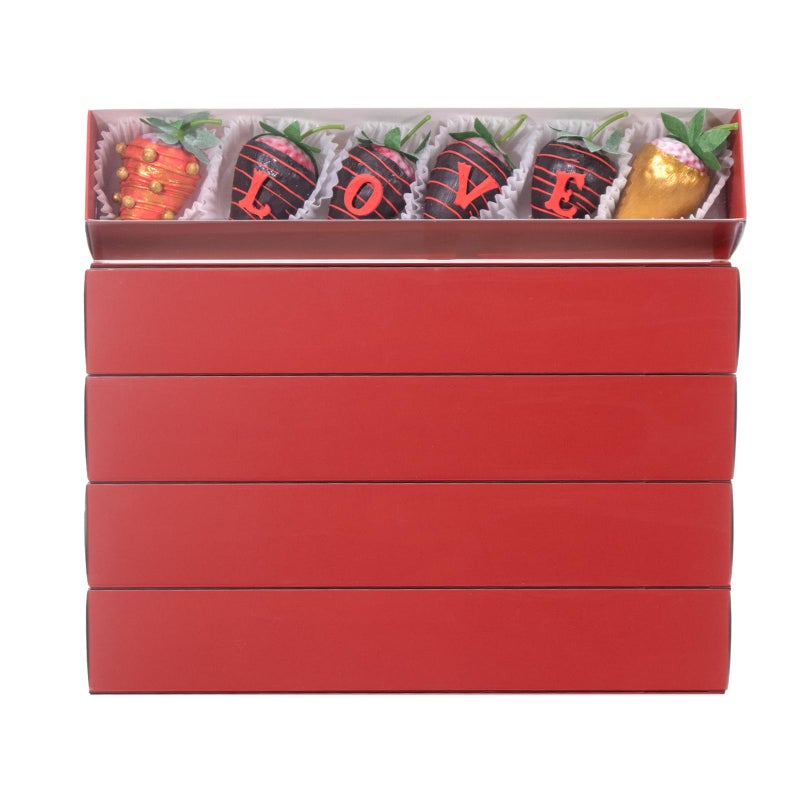 RomanticBaking 50 Pack Long Chocolate Covered Strawberry Boxes Macaron boxes Truffle Boxes Cocoa Bombs Boxes Cookies boxes Bakery Boxes(12x2Â¼x2 Inches) - Image 5