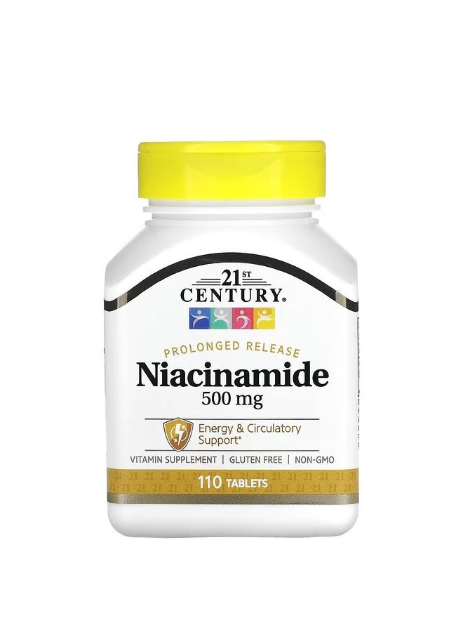21st Century Prolonged Release Niacinamide, 500 mg, 110 Tablets - Image 1
