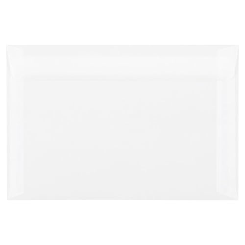 LUXPaper 6 x 9 Booklet Envelopes | Clear Translucent | 30lb. Text | 50 Qty - Image 1