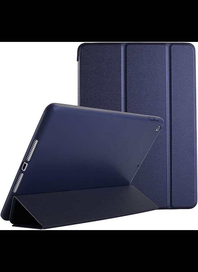 Tri Fold Silicone Case for iPad 5 / 6 - 2017 / 2018 - 9.7in A1893 A1954 A1822 A1823 - Black (Navy Blue)