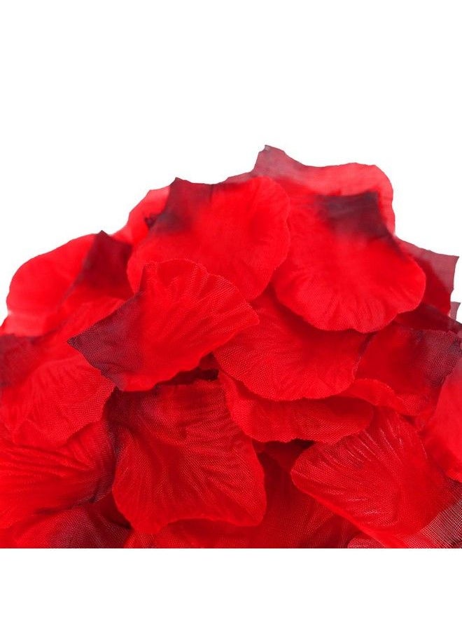 DomeStar 2000Pcs Red Rose Petals Artificial Flower Petals Fake Rose Petals Fabric Petals Silk Red Rose Petals For Romantic Night Wedding Valentines  - Image 4