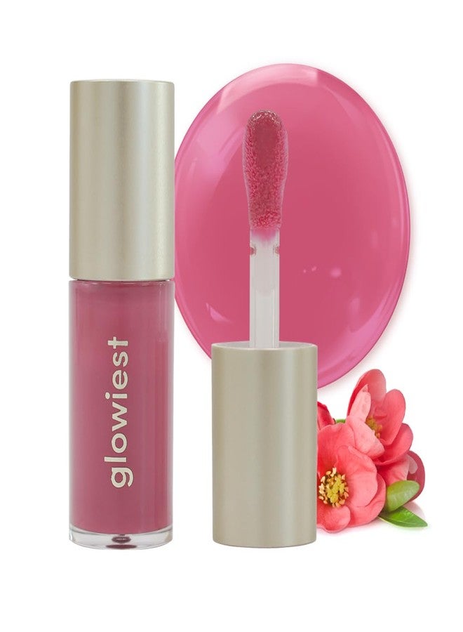 glowiest Dream Glow Tinted Lip Oil ; 3-in-1 Formula: Lip Gloss with a high shine finish, Non-sticky Long Lasting | Korean Plumped Tinted Lip Oil - 0.19 fl. oz. 5.7 ml (001 MUTED BERRY, Original) - Image 1