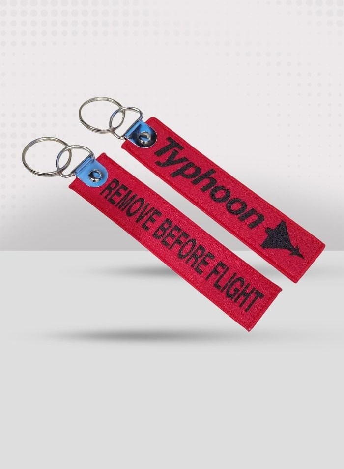 Fighter Gifts Typhoon Red Fabric Keychain